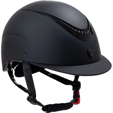 Paardrijhelm met glanzende bekleding Equestro