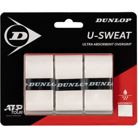 Dunlop- Grip- U-SWEAT OGRIP WHT 3PCS BLISTER Unisex Grip - Wit
