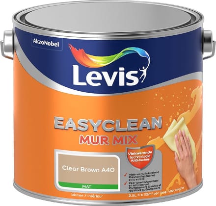 Levis - Easyclean Mur Mat Mix - Clear Brown A40 - Mengverf - 2,5 L