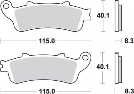 Remblokken AP Racing voor Scooter Honda 400 FJS Silver Wing 2006 tot 2008 vooraan Nieuw