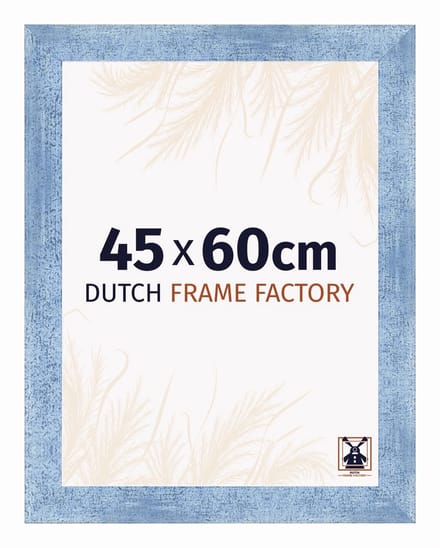 Fotolijst 45x60 cm - MDF - Helder Blauw Geveegd - Praag