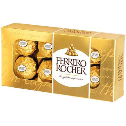 Ferrero Rocher Gaufrette Croustillante Avec Crème et Noisette Enrobée de Chocolat 100 G