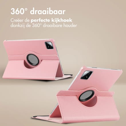 imoshion 360° draaibare Bookcase voor de Xiaomi Pad 6S Pro 12.4 - Roze