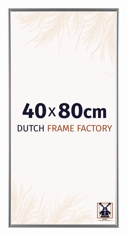 Fotolijst 40x80 cm - Kunststof - Zilver Hoogglans - Easy