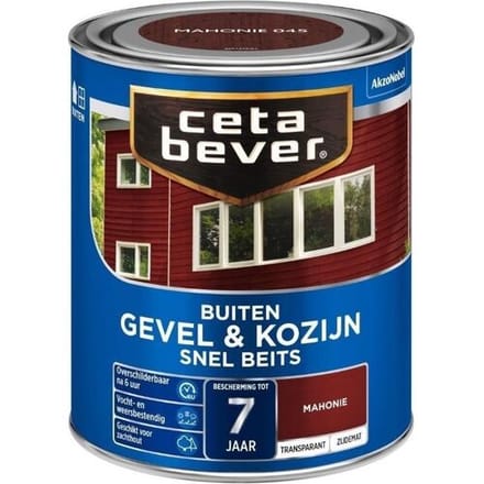 Cetabever Gevel en Kozijn Snel Beits Transparant Zijdemat - Mahonie