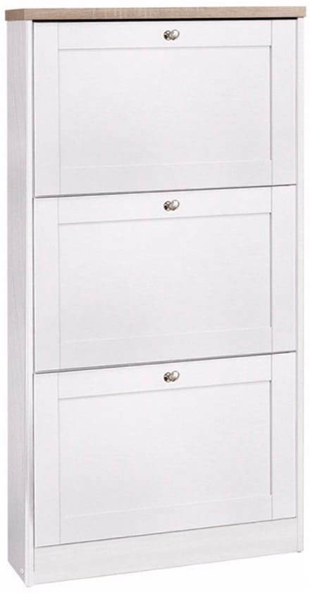 Heide-Schoenenkist - 3 Kleppen - Wit Houtlook