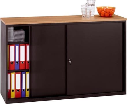 Lage schuifdeurkast breed 166CM diep 40CM hoogte 100CM framekleur Wit (RAL9010)