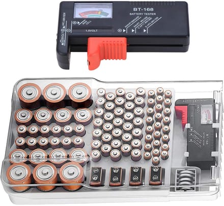 Batterij Organizer en Tester - Opslagdoos voor 93 Verschillende Batterijformaten