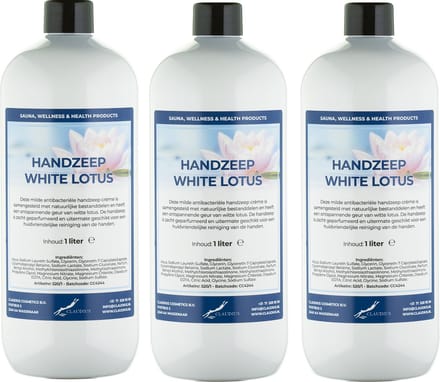 Handzeep White Lotus 1 liter - set van 3 stuks