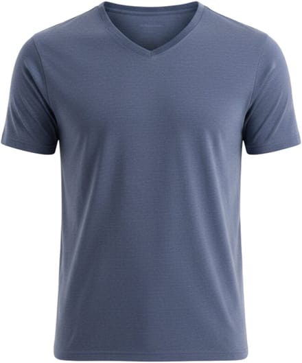 OMBRE T-shirt - Regular Fit - Katoen - Korte Mouw Blauw Gemêleerd S