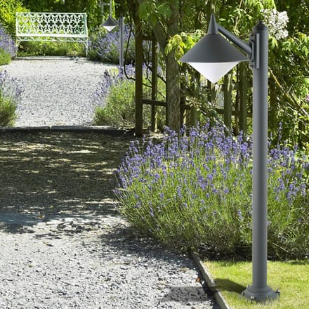 LCD Robuuste tuinpadverlichting Liara zeewaterbestendig grafiet