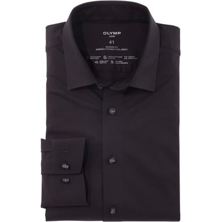 OLYMP Luxor 24/Seven Overhemd, Modern Fit, New Kent, Zwart