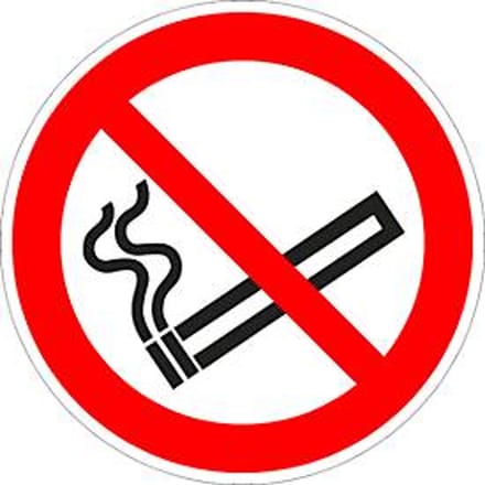 Sticker Roken verboden, Ø 100 mm, 5 stuks