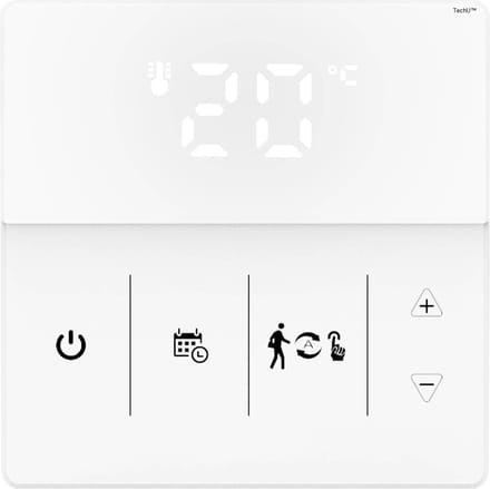 TechU™ Smart Thermostaat Thin – Wit – Alleen voor CV-ketel – App & Wifi – Google Assistant & Amazon Alexa – Persoonlijk programma instelbaar