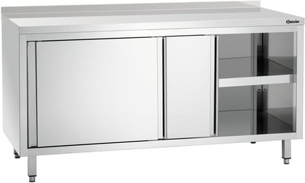 Bartscher Werkkast B1600 - RVS - Schuifdeuren - Achter Rand - 1600x700x850mm