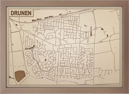 Decoratief Beeld - Houten Van Drunen - Hout - Bekroned - Bruin - 21 X 30 Cm