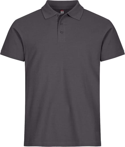 Clique Basic Polo 028230 - metaalgrijs - S