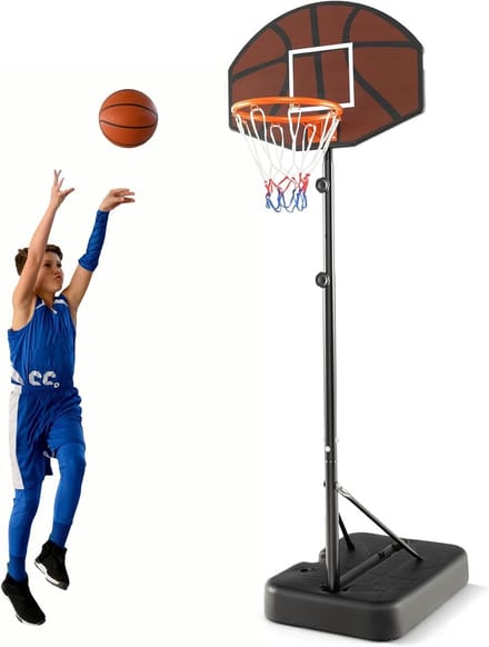 Verstelbare Basketbalkorf voor Buiten en Binnen - Draagbaar Hoogte 172-200 cm