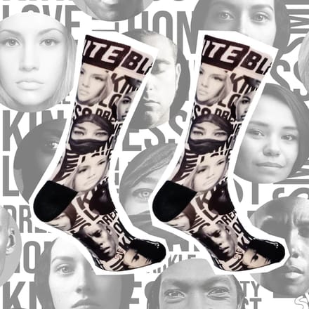 Sock My black white faces sokken maat 43/46