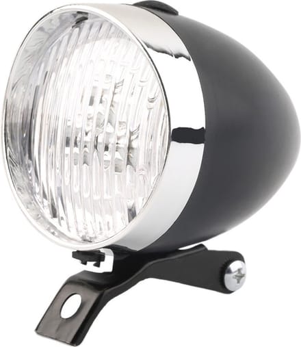 Koplamp Fiets Classic Zwart - Fietsverlichting - Classic - 3 Leds - Zwart
