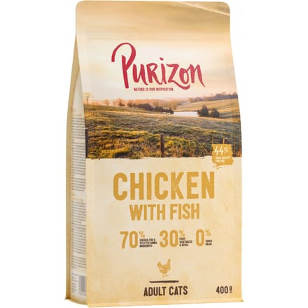 400g Kip & Vis Kattenvoer + Snack Purizon