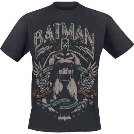 Batman T-shirt - Crusader - S tot M - voor Mannen - zwart