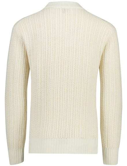 Boss Orange Trui Creme gebreid wol effen