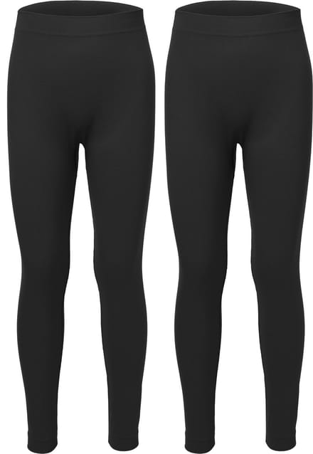 Ladeheid Kinderen Thermobroek - Sport - Lang - Polyamide – Zwart/zwart – 134-140 – LA-LA40-259-TMPK-2B