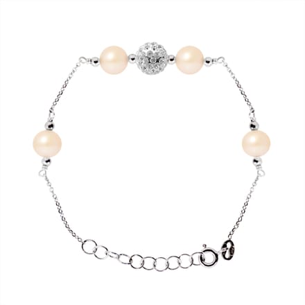 String Armband força en zoetwatercultuur kralen zilver 925