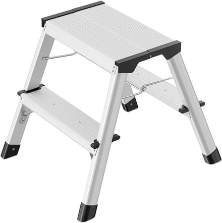 Aluminium Trapladder 2-traps met Soft-Grip en Klapvergrendeling - Werkhoogte tot 240 cm