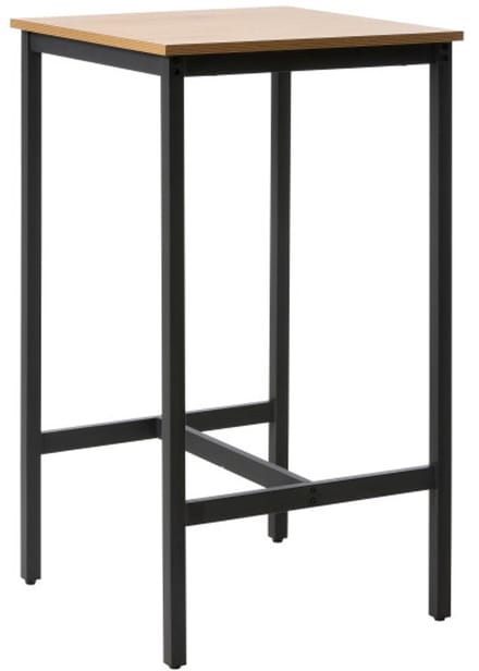 Bartafel Cesura vierkant eiken melamine - 60x60x105 cm - Statafel - hoge tafel