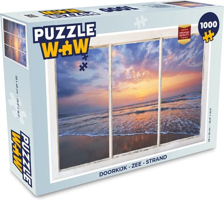 Puzzel Doorkijk - Zee - Strand - Legpuzzel - Puzzel 1000 stukjes volwassenen