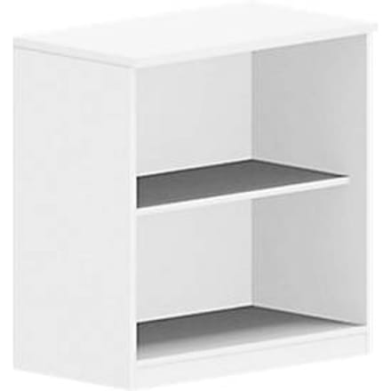 Boekenkast BEXXSTAR, 2 ordnerhoogtes, B 800 x D 445 x H 825 mm, wit