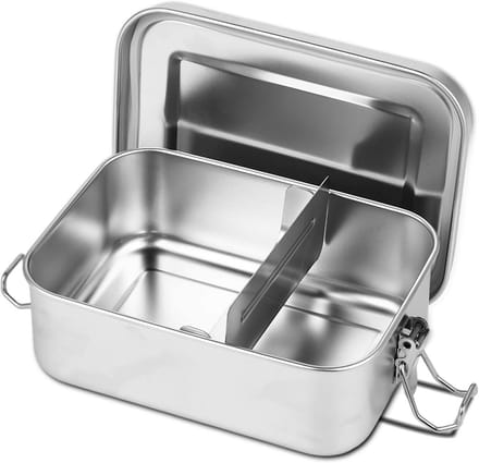 Lekkagevrije RVS Broodtrommel 850 ml voor School en Werk