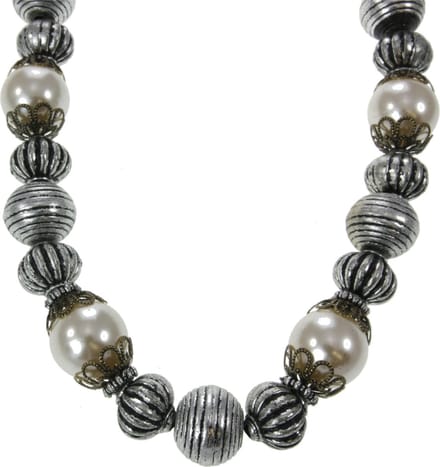 Behave - Halsketting met parels en kralen - retro chic - avondlook