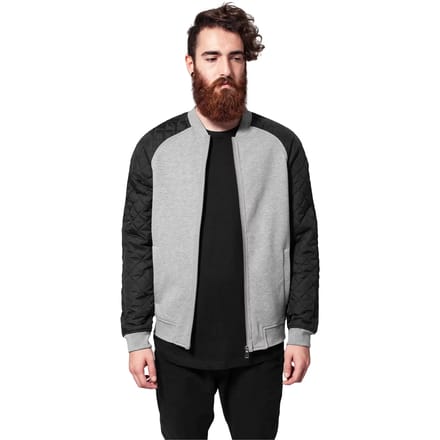 Urban Classics Diamond Nylon Sweatjacket TB859 Gry/Blk maat S