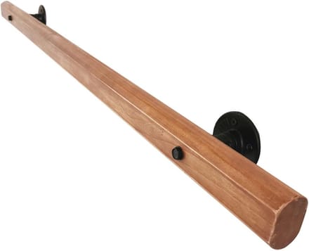 Houten Trapleuning Set - Muursteun Leuning - Veilige Traplift - Gladde Textuur - 90 cm - Houtkleur