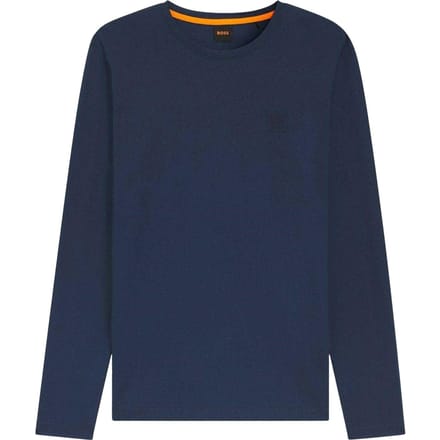 Boss Heren Logo Regular T-Shirt (Blauw)