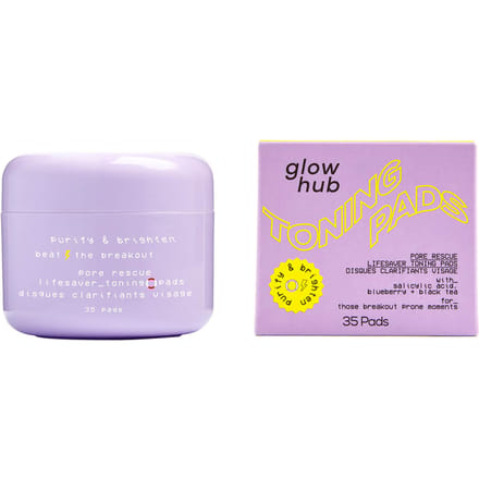 Glow Hub Toners Purify & Brighten Pore Rescue Toning Pads Set