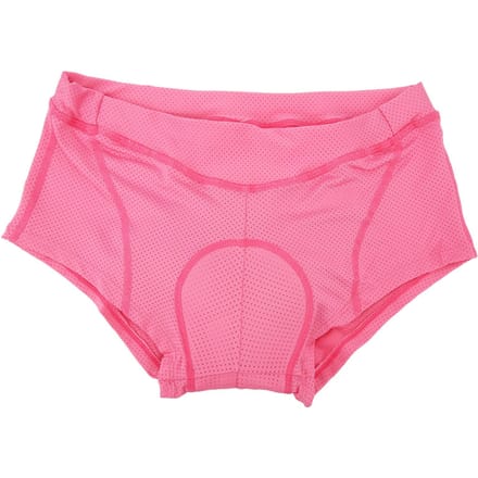 Dames Buitenfietsen Ondergoed Zacht Elastisch Ademend Mesh 3D Siliconen Gevoerd Fiets Ondergoed 2XL pink