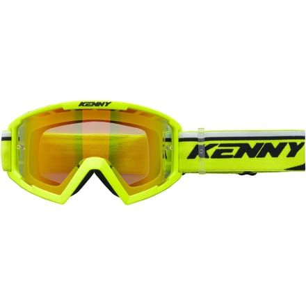 Kenny Track Gele Crossbril met Rode Spiegellens