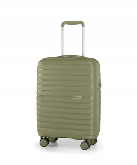 Puccini Olijfgroene Cabine Koffer 55cm TSA Slot Polypropyleen