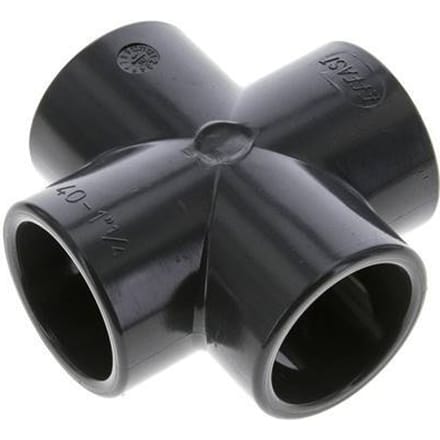 PVC Kruisfitting Lijmmof 40x51mm