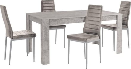 Lynn&Kate-Eetset - 160 cm - Lichtgrijs
