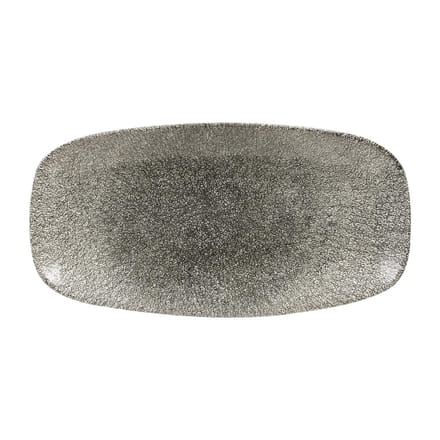 Churchill Raku Quartz Black Chefs Ovaal Bord 29.8 x 15.2cm (12 stuks)