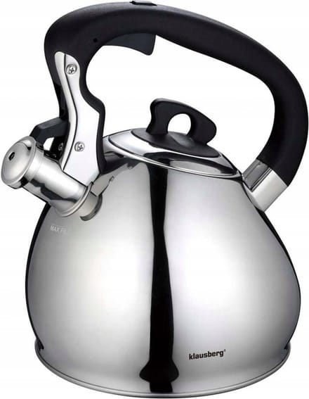 Klausberg 7512 - Fluitketel - RVS - 3 liter