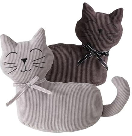 Decoratieve deurstopper set van 2 katten - deurhouder raambuffer