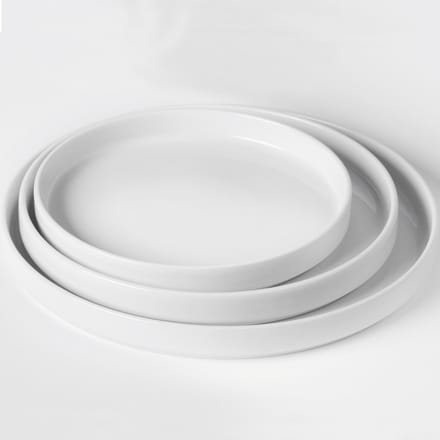 HENDI Bord met hoge rand – wit porselein – Ø240 mm – stapelbaar design
