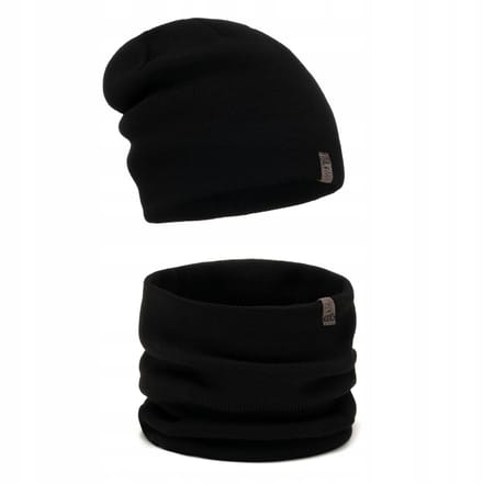 Alur Serie - Zwart Mannenensemble - Beanie en Sjaal