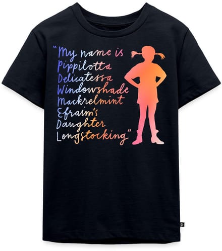 Pippi Langkous My Name Is … Bunt Premium T Shirt Kinderen